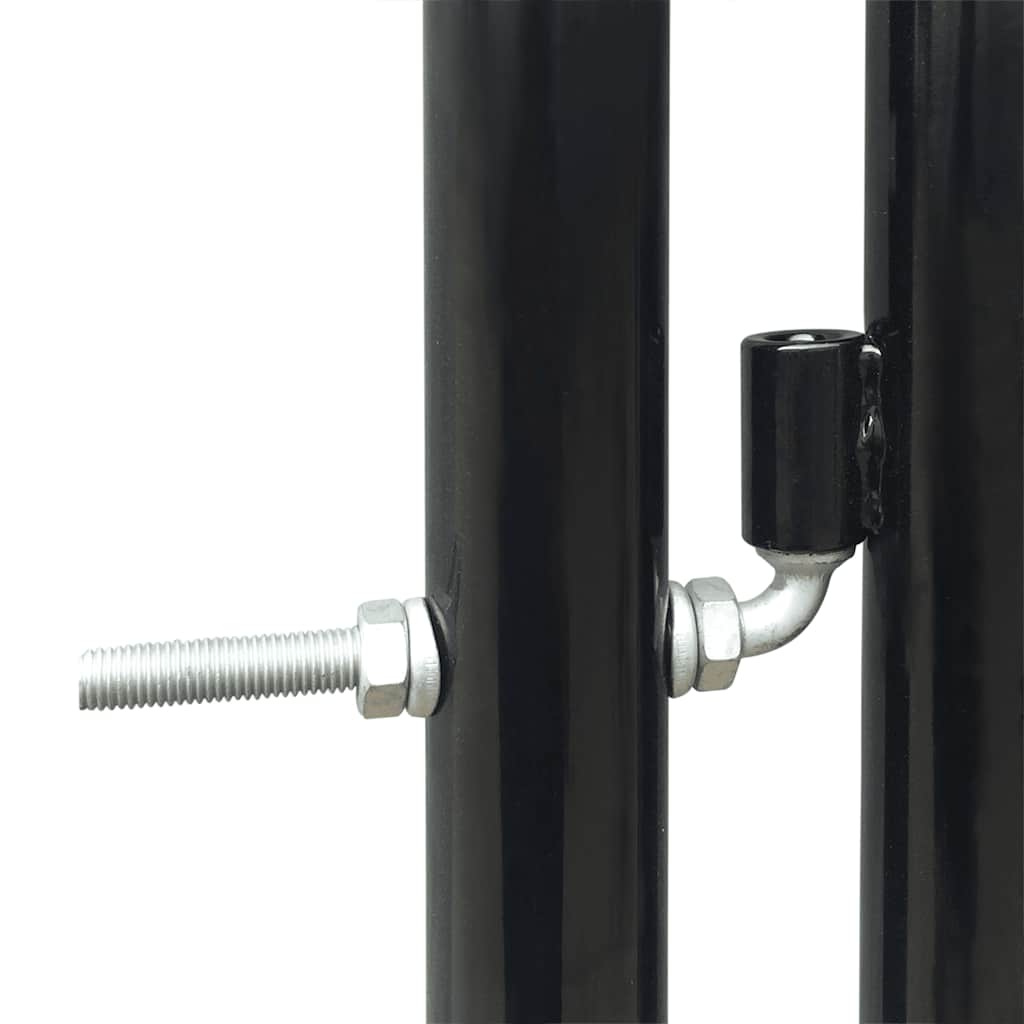 141692 vidaXL Black Single Door Fence Gate 300x125 cm 3