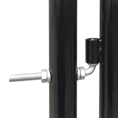 141692 vidaXL Black Single Door Fence Gate 300x125 cm 3