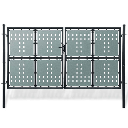 vidaXL Black Single Door Fence Gate