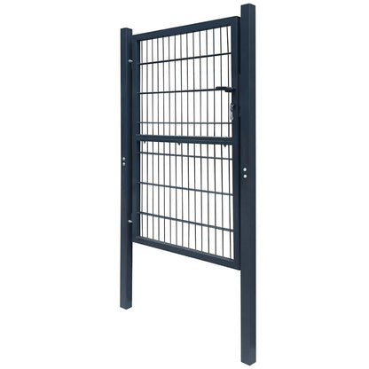 141745 vidaXL 2D Fence Gate (Single) Anthracite Grey 100x180 cm 3