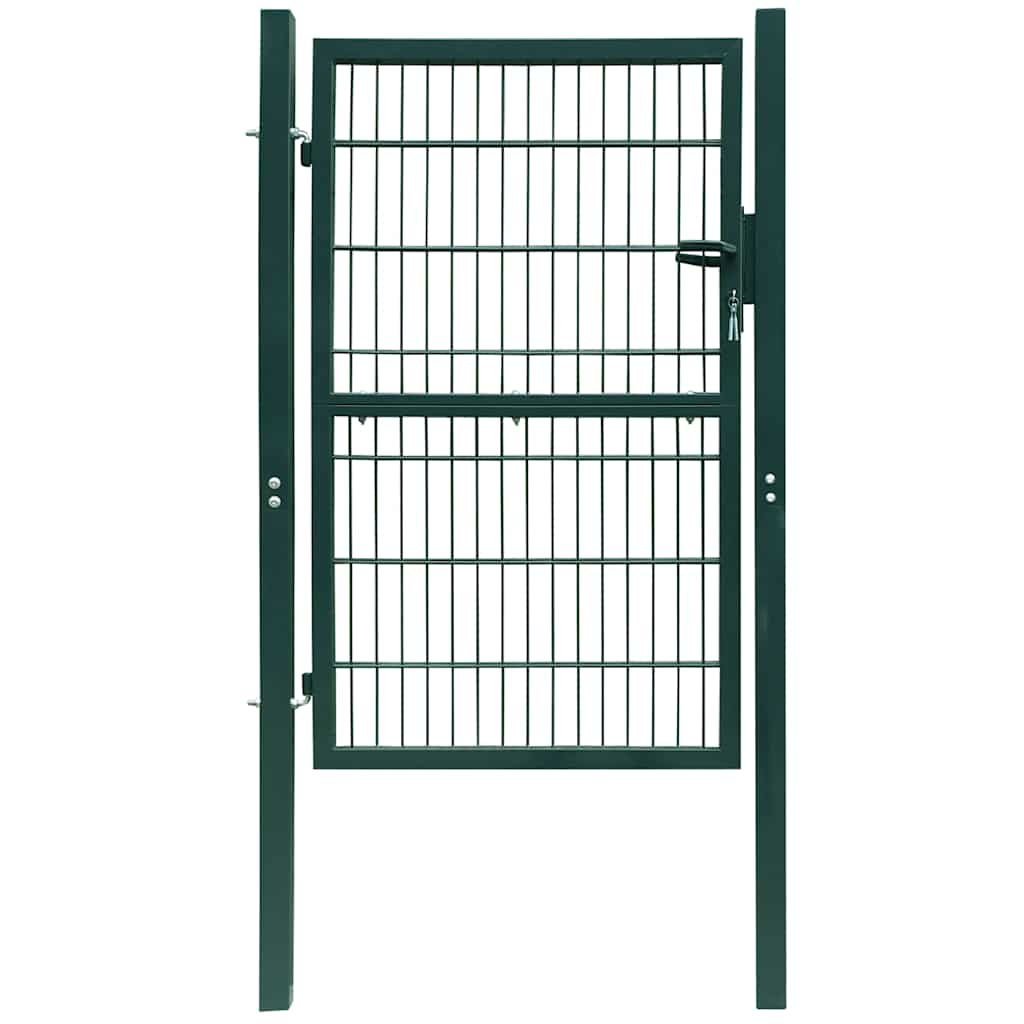 vidaXL 2D Fence Gate (Single) Green 100x140 cm 1