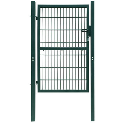 vidaXL 2D Fence Gate (Single) Green 100x140 cm 1