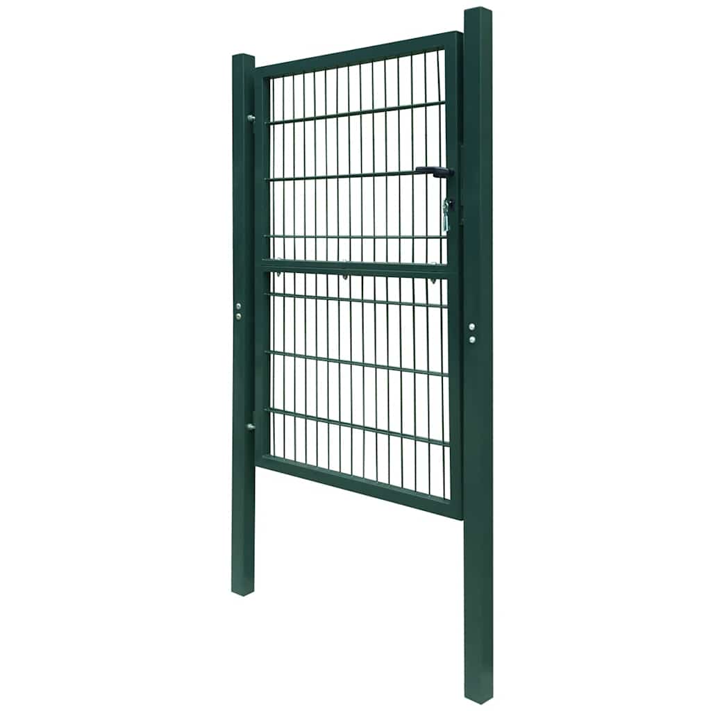 vidaXL 2D Fence Gate (Single) Green 100x140 cm 3
