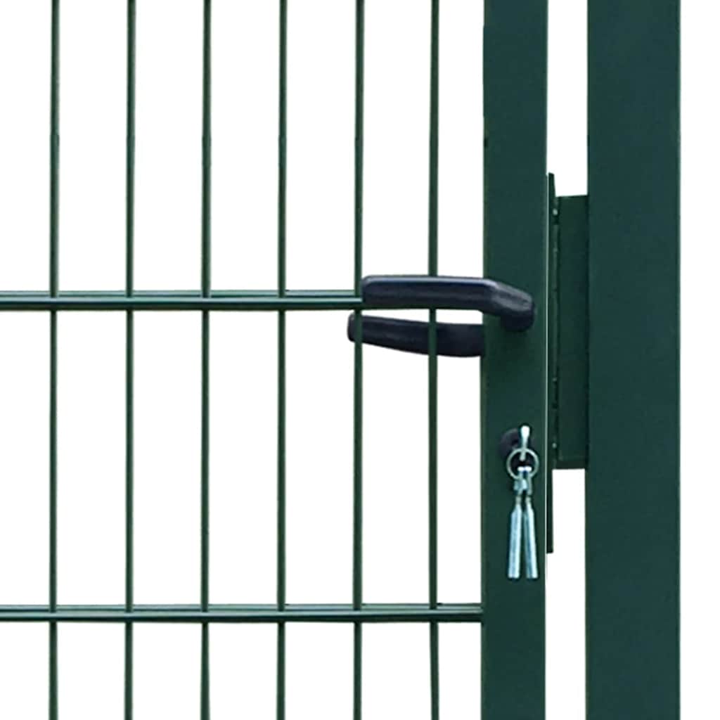 vidaXL 2D Fence Gate (Single) Green 100x140 cm 4