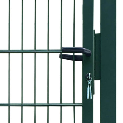 vidaXL 2D Fence Gate (Single) Green 100x140 cm 4