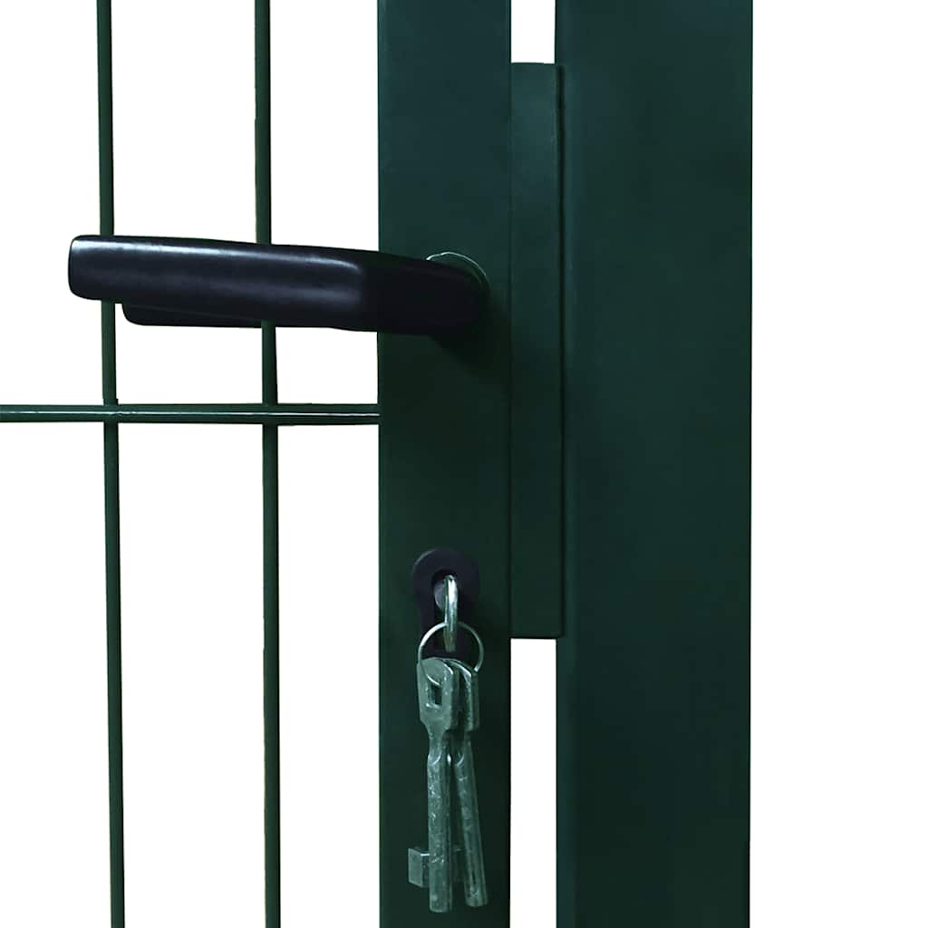 vidaXL 2D Fence Gate (Single) Green 100x140 cm 6