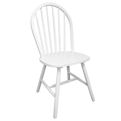 vidaXL Dining Chairs 4 pcs White Solid Rubber Wood 4