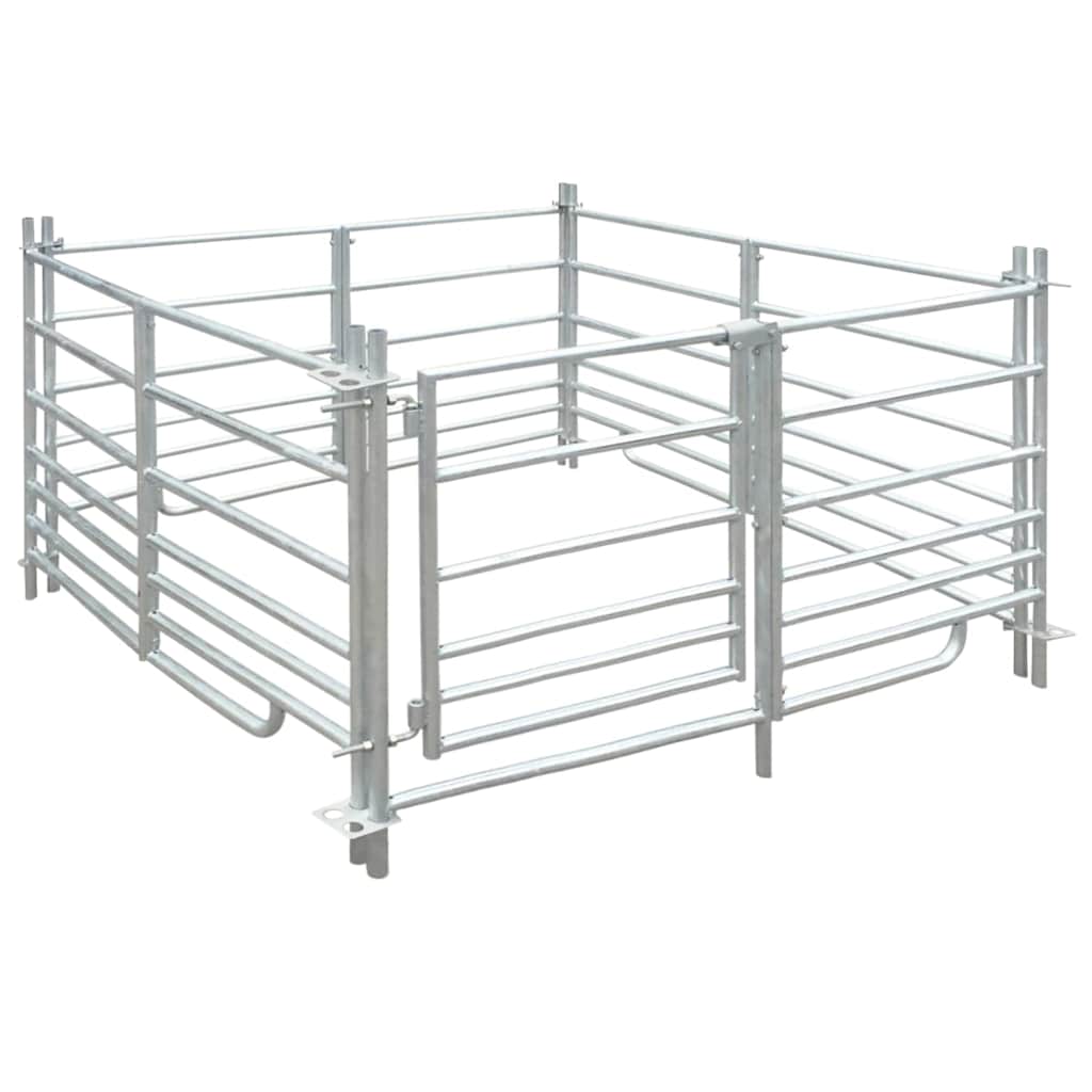 4-Panel Sheep Pen Galvanised Steel 137 x 137 x 92 cm 1