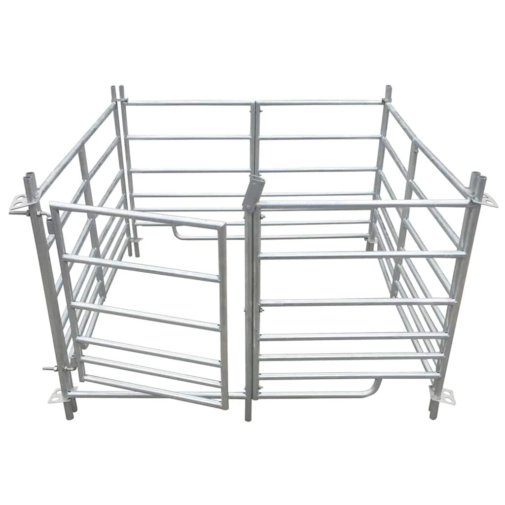 4-Panel Sheep Pen Galvanised Steel 137 x 137 x 92 cm 2