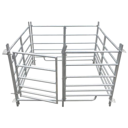 4-Panel Sheep Pen Galvanised Steel 137 x 137 x 92 cm 2