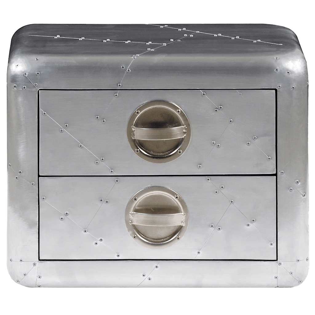 vidaXL Aviator End Table with 2 Drawers Vintage Aircraft Airman Style 4