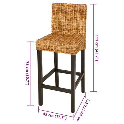 vidaXL Bar Stool | Set of 2 | Dark Brown | Mango wood | Standard | Tough 5