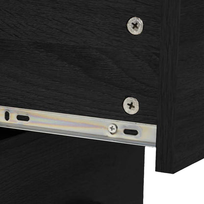 vidaXL 7 Piece Bathroom Furniture Set Black Engineered Wood 6