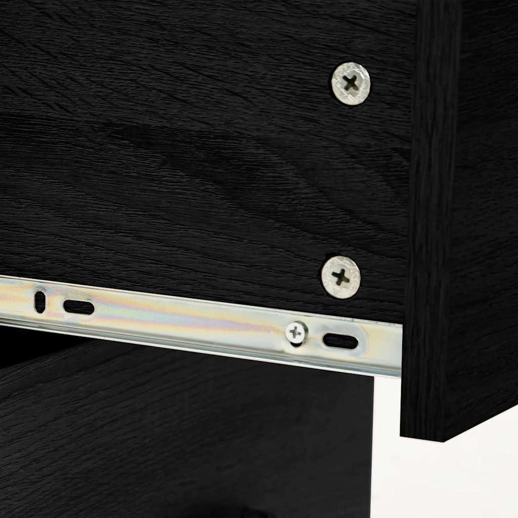 vidaXL 5 Piece Bathroom Furniture Set Black Engineered Wood 6