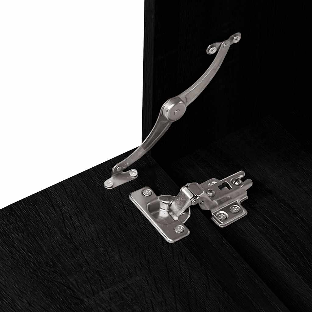 vidaXL 6 Piece Bathroom Furniture Set Black Engineered Wood 5