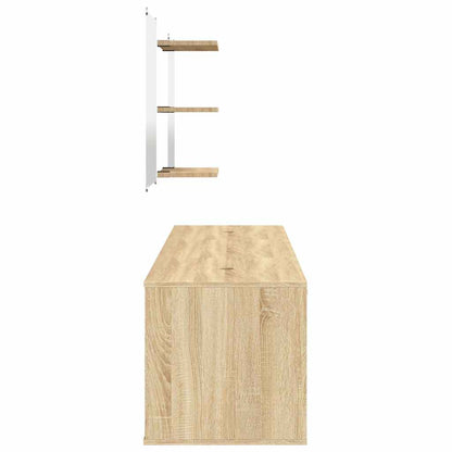 vidaXL 6 Piece Bathroom Furniture Set Oak Engineered Wood 5