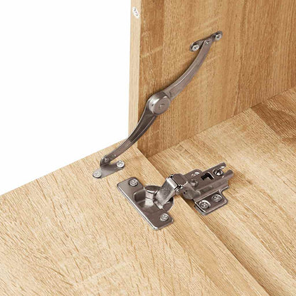 vidaXL 6 Piece Bathroom Furniture Set Oak Engineered Wood 6