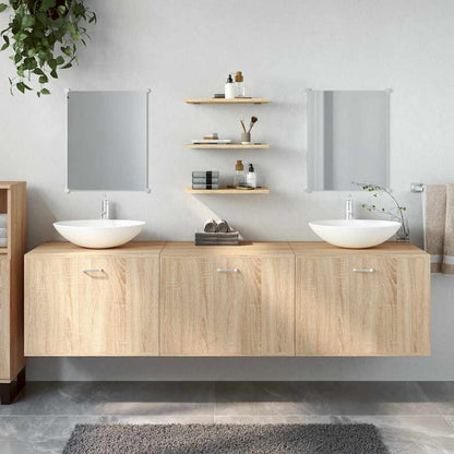 vidaXL 6 Piece Bathroom Furniture Set Oak Engineered Wood 1