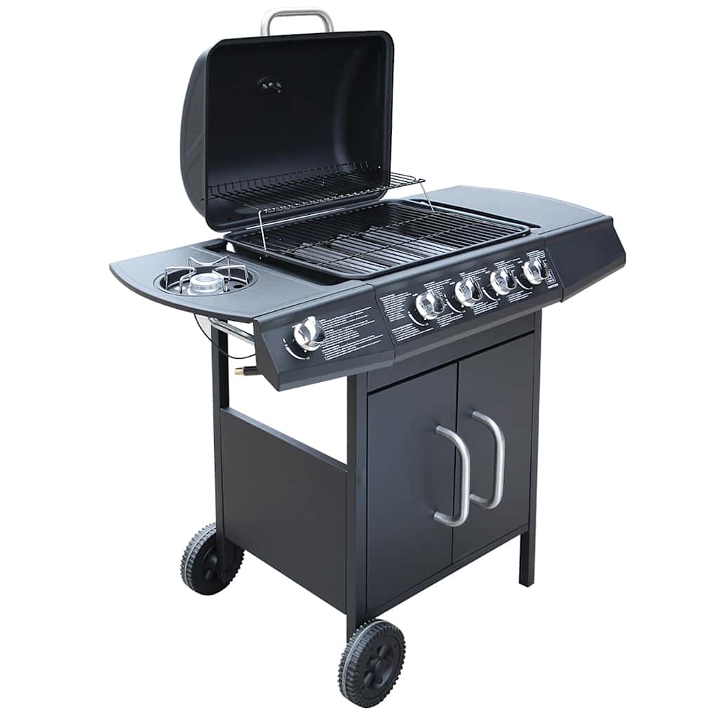 vidaXL Gas Barbecue Grill 4+1 Cooking Zone Black 1
