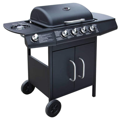 vidaXL Gas Barbecue Grill 4+1 Cooking Zone Black 2