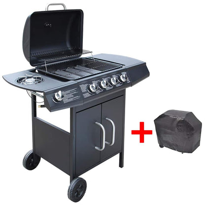 vidaXL Gas Barbecue Grill 4+1 Cooking Zone Black 3