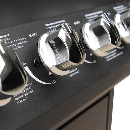 vidaXL Gas Barbecue Grill 4+1 Cooking Zone Black 4