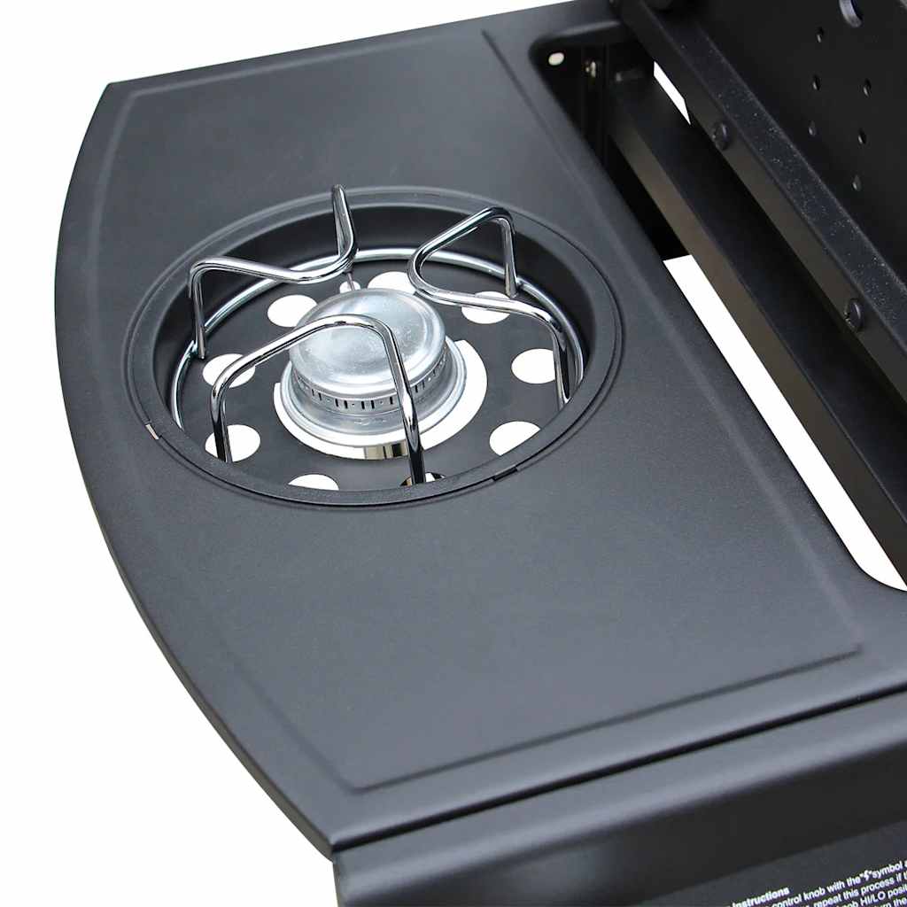 vidaXL Gas Barbecue Grill 4+1 Cooking Zone Black 5