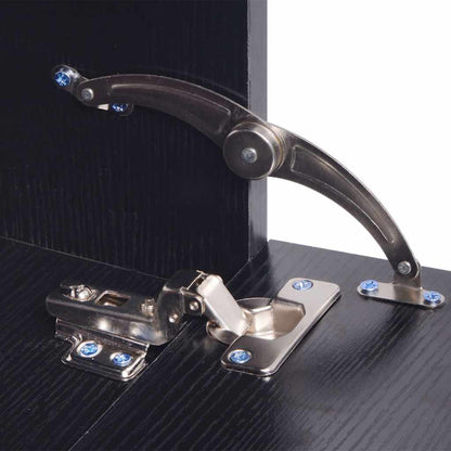 vidaXL Eight Piece Bathroom Furniture and Basin Set Black 5