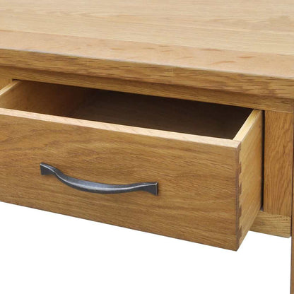 242742 vidaXL Dressing Table with Stool Solid Oak Wood 5