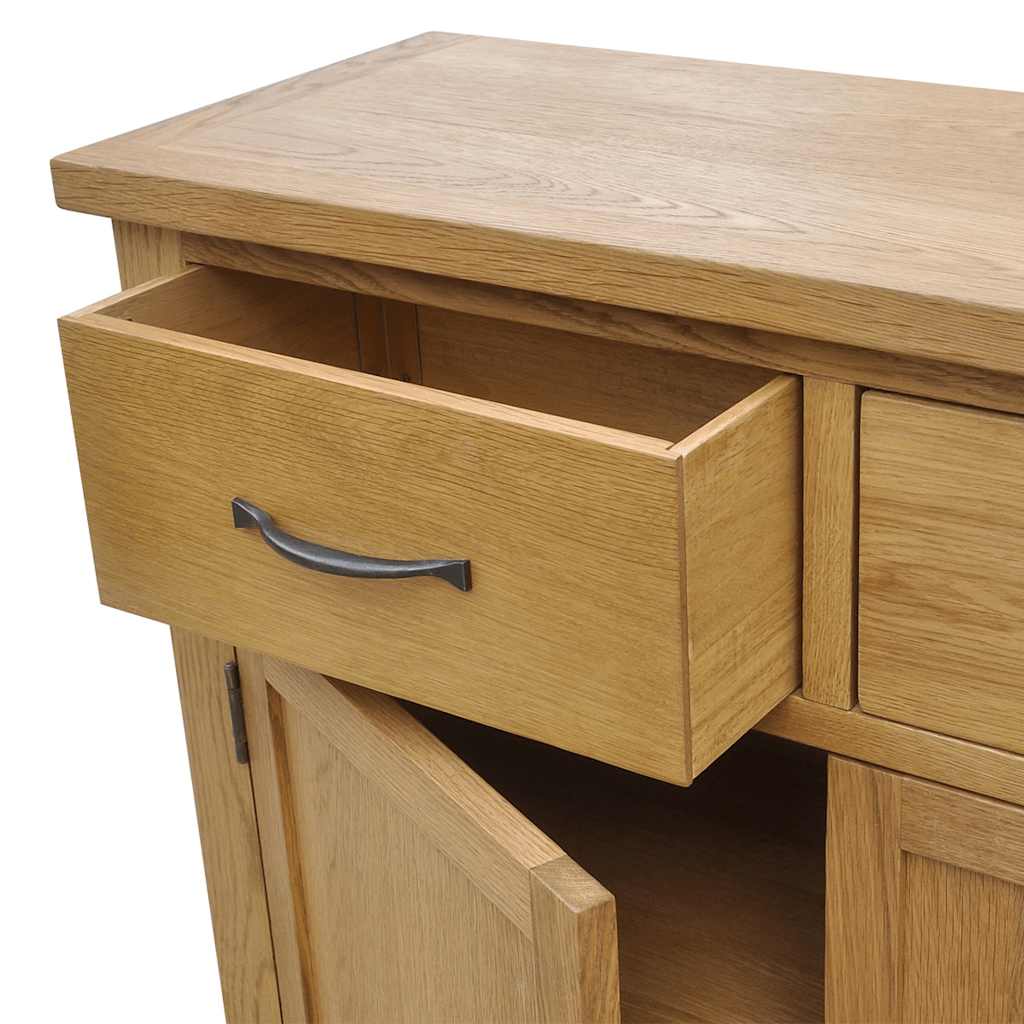 242744 vidaXL Sideboard 90x33,5x83 cm Solid Oak Wood 3