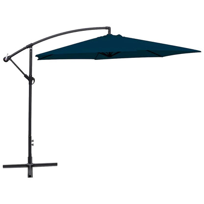 Cantilever Garden Parasol with Aluminium Pole 300 cm Navy blue