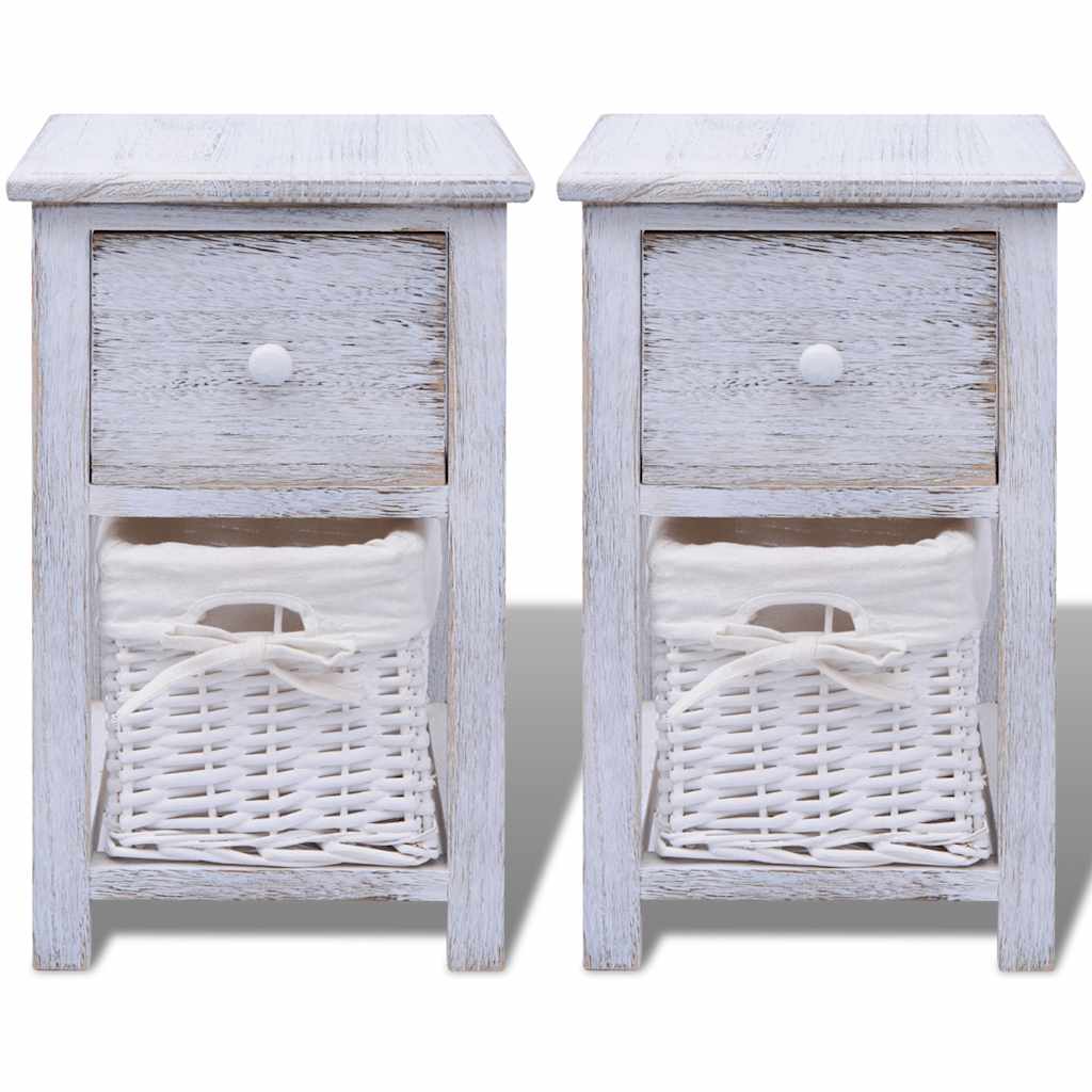 Bedside Cabinet Wood White