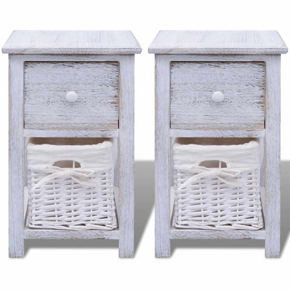 Bedside Cabinet Wood White