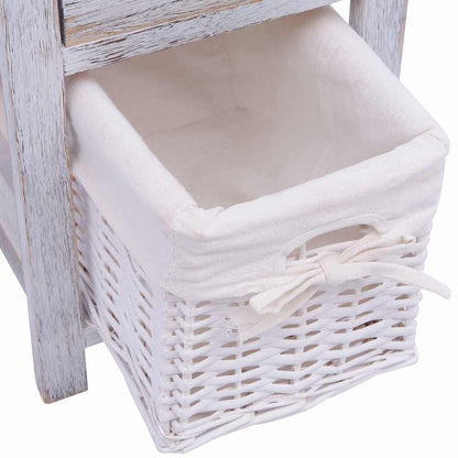 Bedside Cabinet Wood White