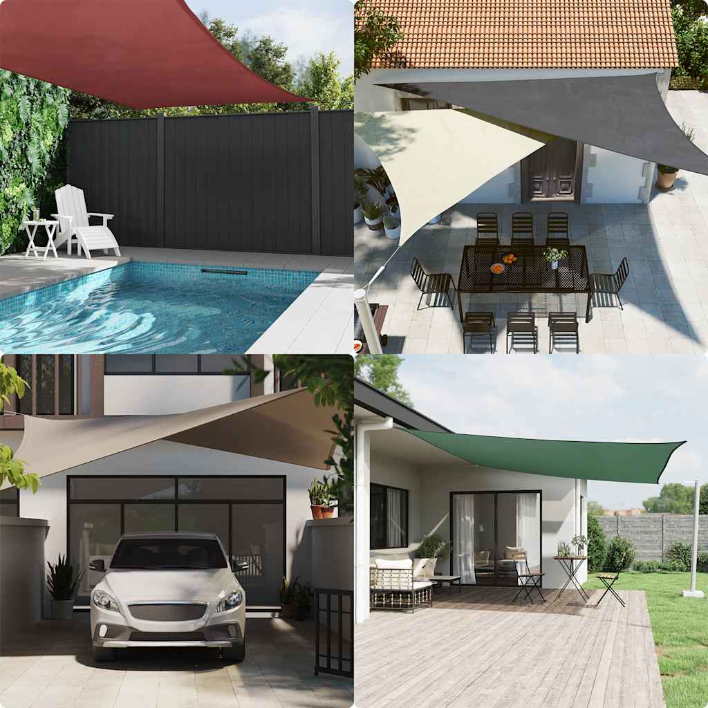 Sunshade Sail Oxford Fabric Triangular 5x5x5 m Cream