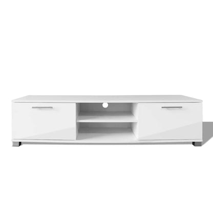 TV Cabinet 120x40,5x35 cm Engineered Wood High gloss white 120 cm
