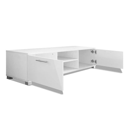 TV Cabinet 120x40,5x35 cm Engineered Wood High gloss white 120 cm