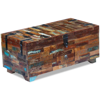 Coffee Table Solid Mango Wood 80x40x35 cm Multicolour