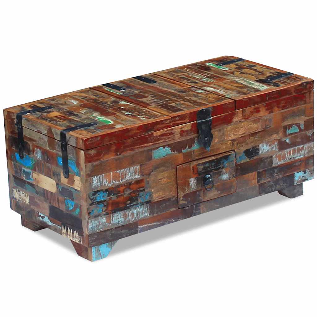243320 vidaXL Coffee Table Box Chest Solid Reclaimed Wood 80x40x35 cm 5