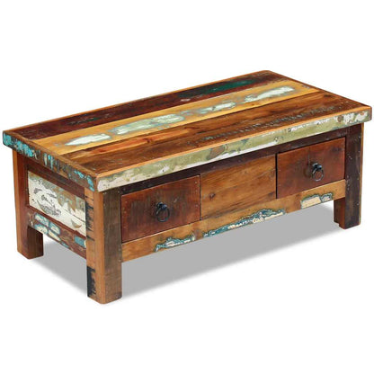 243321 vidaXL Coffee Table Drawers Solid Reclaimed Wood 90x45x35 cm 1