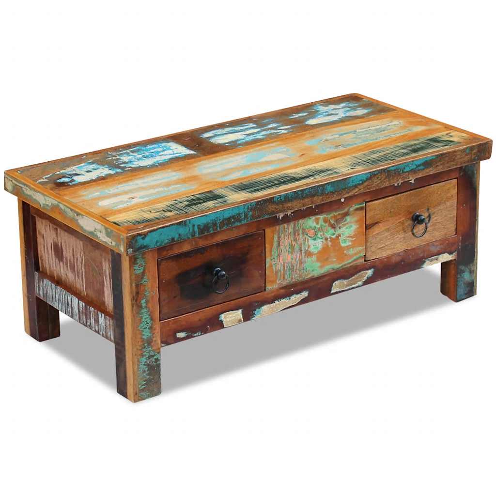 243321 vidaXL Coffee Table Drawers Solid Reclaimed Wood 90x45x35 cm 4