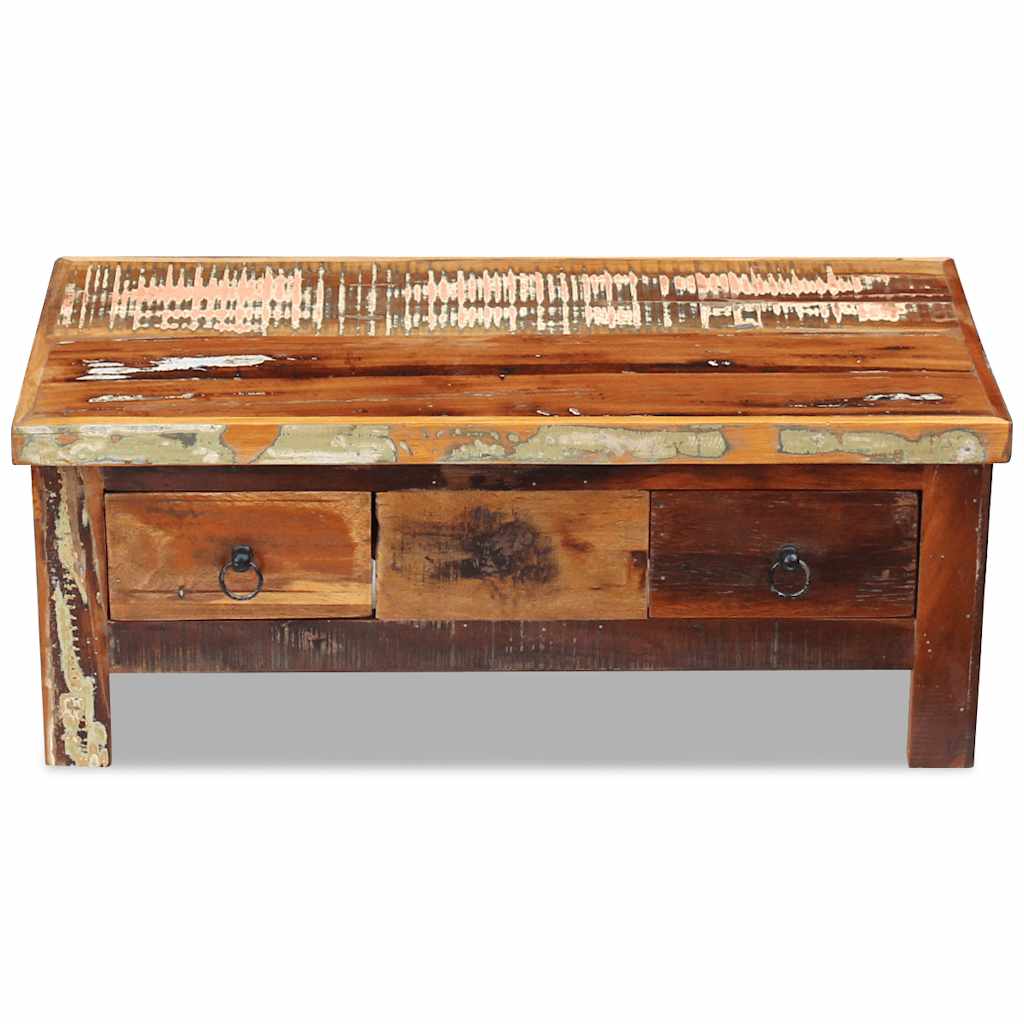 243321 vidaXL Coffee Table Drawers Solid Reclaimed Wood 90x45x35 cm 6