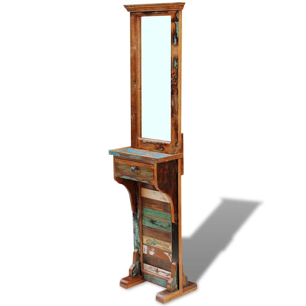 243330 vidaXL Hall Mirror Solid Reclaimed Wood 47x23x180 cm 3