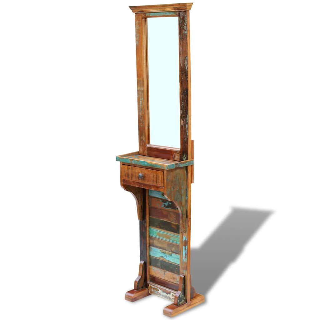 243330 vidaXL Hall Mirror Solid Reclaimed Wood 47x23x180 cm 4