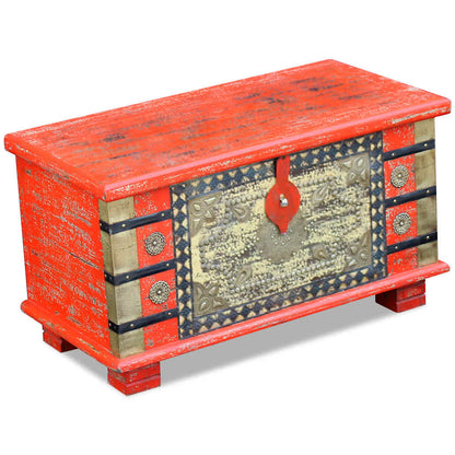 vidaXL Storage Chest Red Mango Wood 80x40x45 cm 1