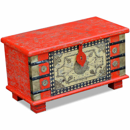 vidaXL Storage Chest Red Mango Wood 80x40x45 cm 2