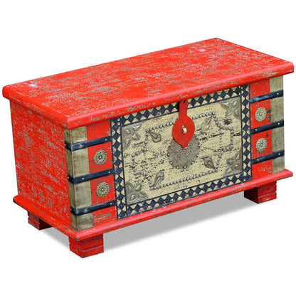 vidaXL Storage Chest Red Mango Wood 80x40x45 cm 4