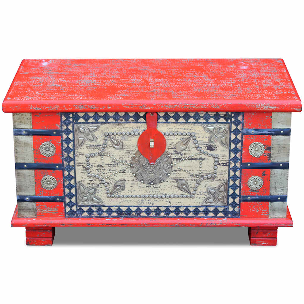 vidaXL Storage Chest Red Mango Wood 80x40x45 cm 5