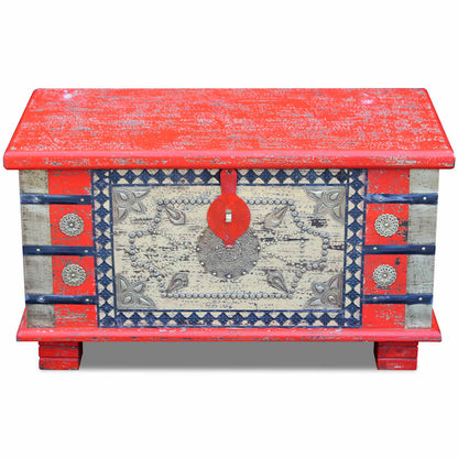 vidaXL Storage Chest Red Mango Wood 80x40x45 cm 5