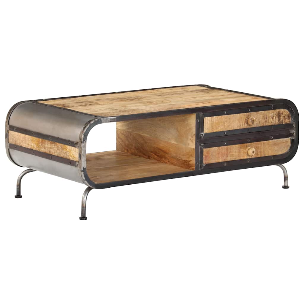 247804 vidaXL Coffee Table 100x50x35 cm Solid Mango Wood 1